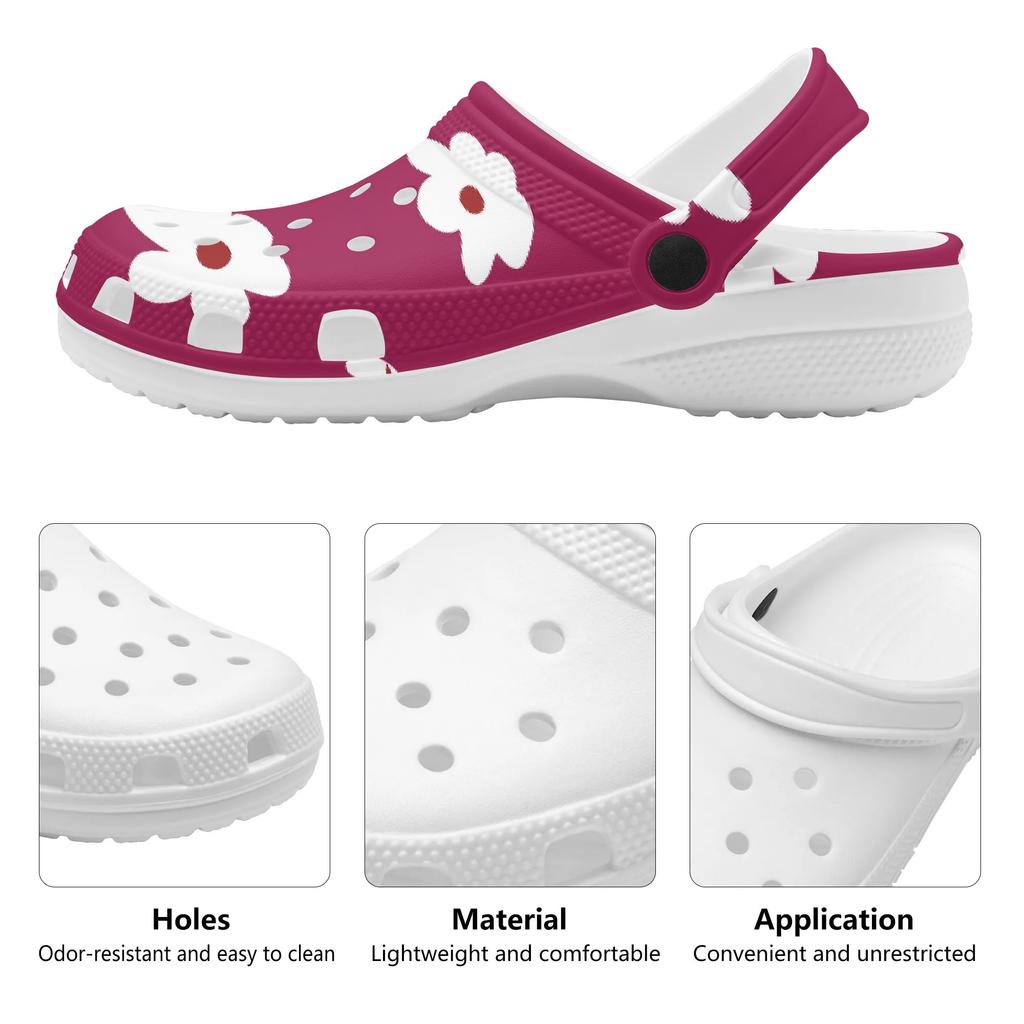Fashion Printed EVA Clogs Women Men Ventilated Breathable Slip On Summer Sandals Casual Shoes Soft Sole Daily Walking Leisure Wear