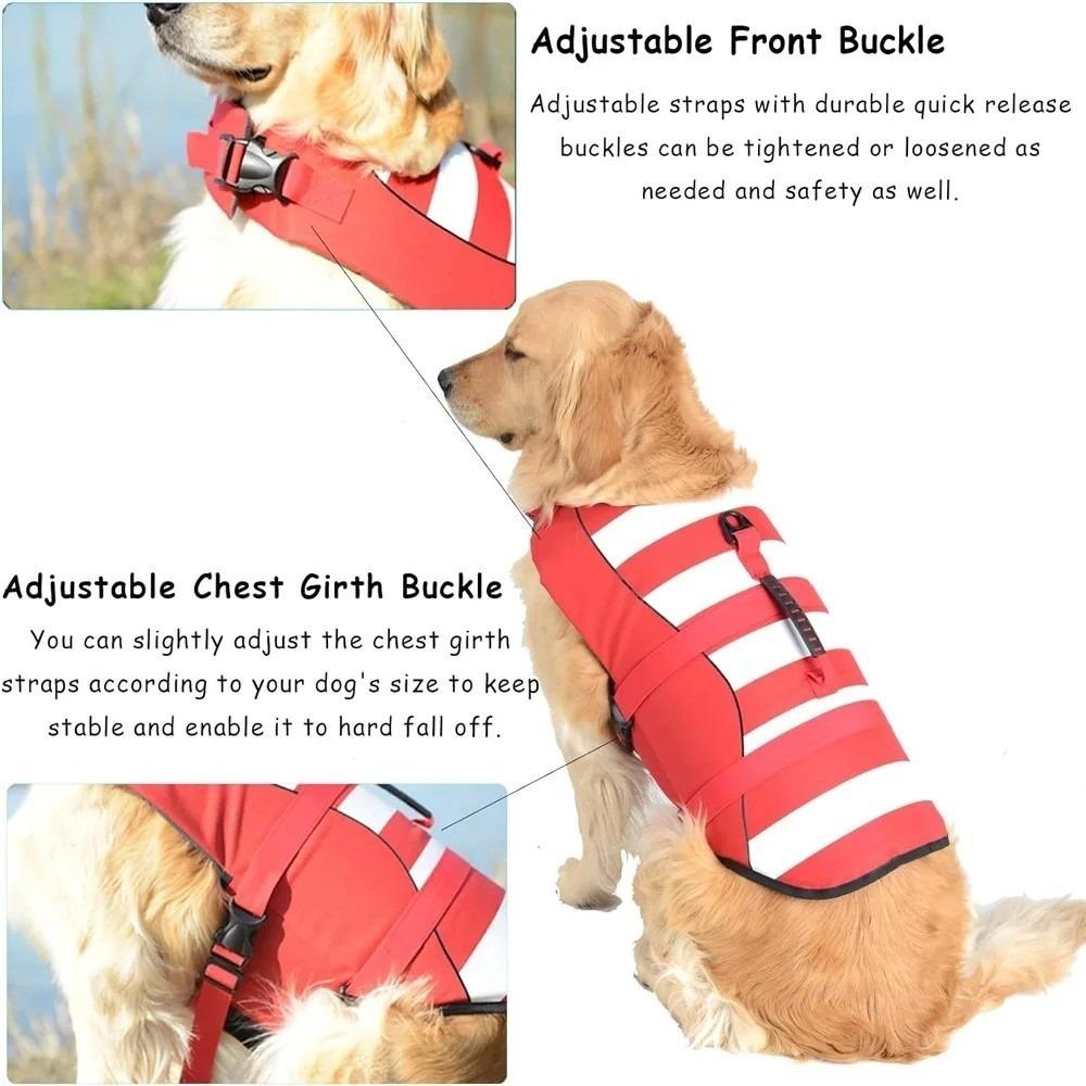 Reflective Dog Life Jacket Superior Buoyancy Swimwear Safety Vest  Summer Swimming