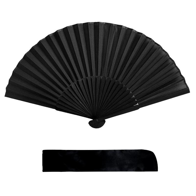 Chinese Style Black Vintage Hand Fan Folding Fans Dance Wedding Party Favor  Chinese Dance Party Folding Fans KTY