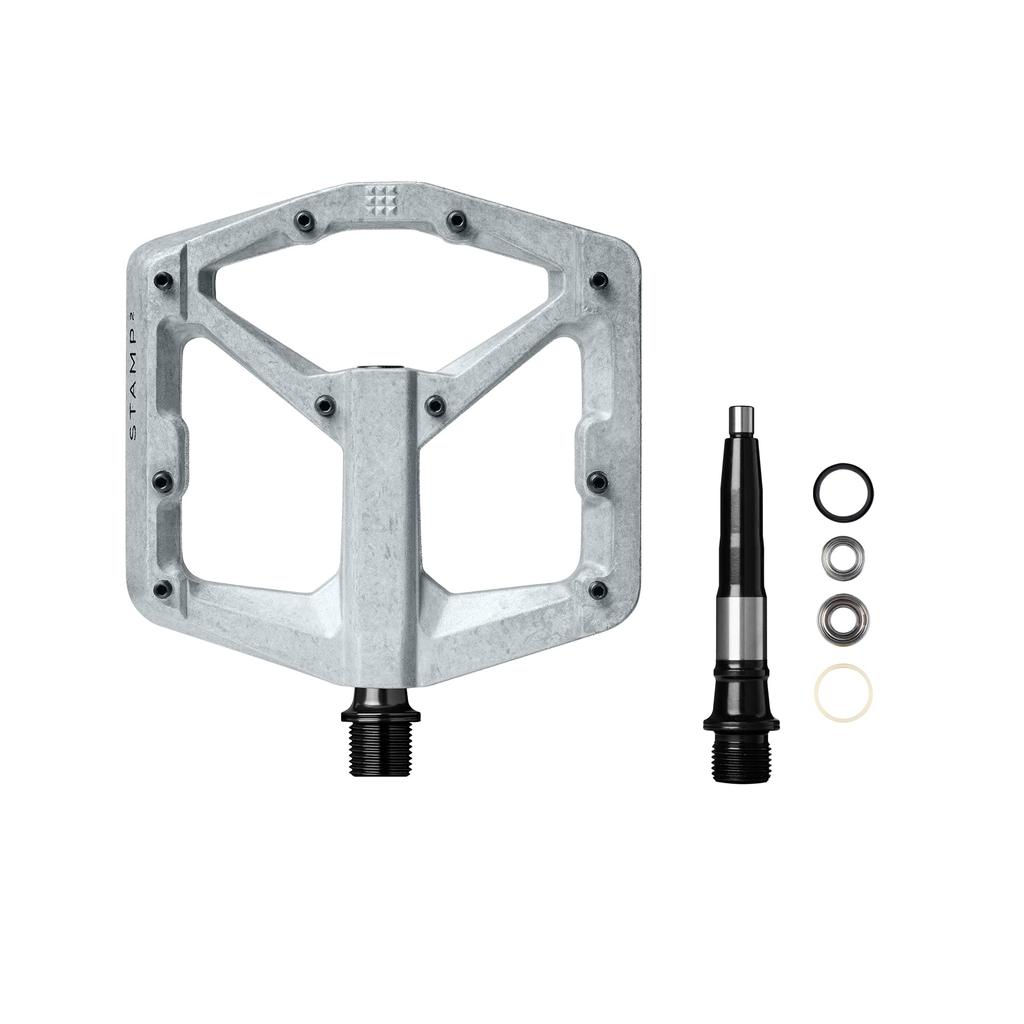 CRANK BROTHERS MTB Flat Pedal Stamp 2 L Raw Silver 2020