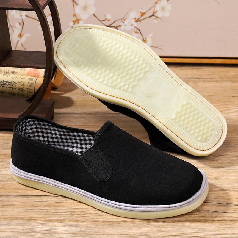 Cloth shoes tire sole non-slip wear-resistant shoes handmade shoes work breathable spring and autumn pure handmade