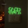 Luminous Skeleton Decals for Light Switches Halloween Switch PVC Sticker, Glow in The Dark Horror Theme Room Accessories Decal, Wall Sticker