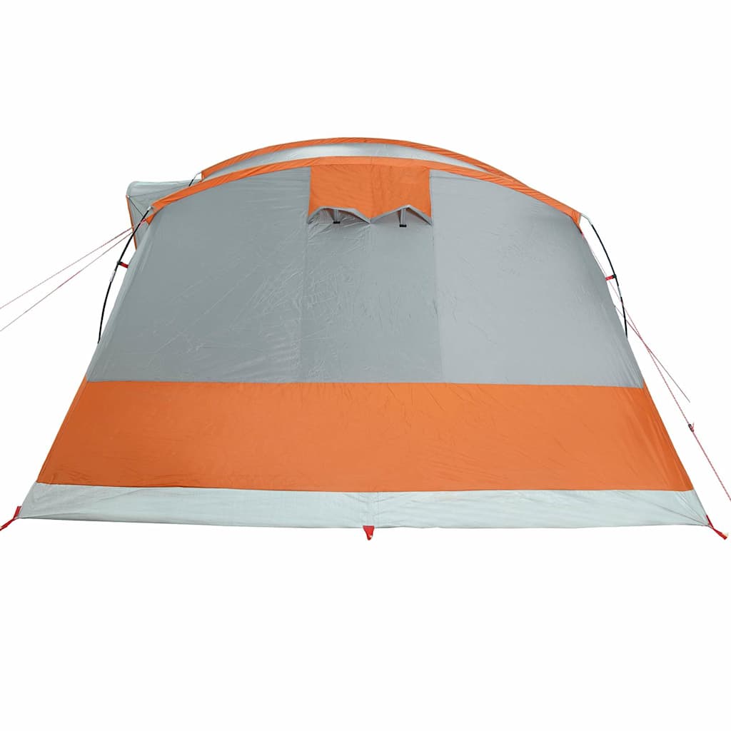 Tunnel Tent for 5 Persons Grey and Orange Waterproof