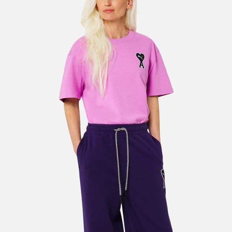 Puma T-shirt X Ami Orchidée Unisexe Hauts Rose 535992-88
