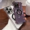 Luxury Plating Transparent Magsafe Magnetic Case For iPhone 11 12 13 14 15 16 Pro Max Plus Wireless Charging Shockproof Cove