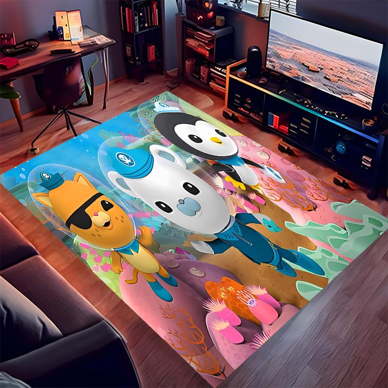 The Octonauts2 Printed Absorbent Washable Carpet, Non-Slip Bathroom Mats, Kitchen Rugs, Yoga Mat,Living Room Entrance, Camping Picnic Rugs