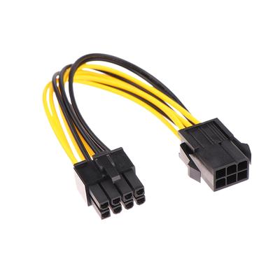 Adattatore Alimentato Adattatore da 6 Pin a 8 Pin, Convertitore Pci-E Maschio 6 Pin a Femmina 8 Pin Per Scheda Video GPU 8 Pin