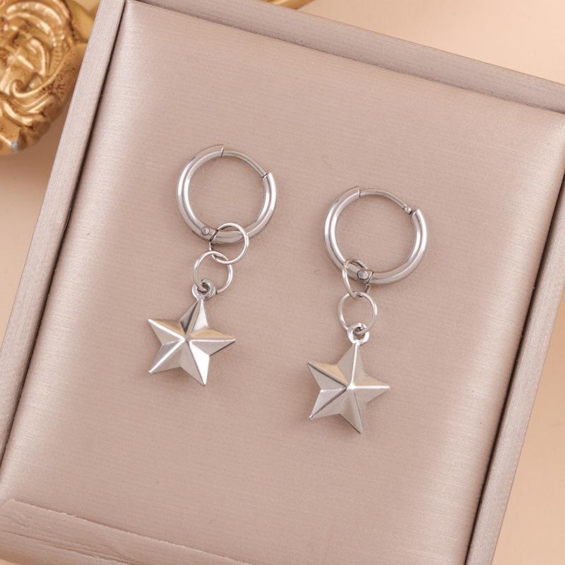 

Серебряные серьги-пентаграммы с дельфинами для женщин, сплав, модный тренд, европейский и американский крутой стиль, ювелирный подарок