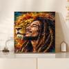Bob Marley Lion Judah Rasta 5D Diy Diamond Painting Round Diamond Diy Frameless Holiday Artwork Suitable For Home Office Wall Decoration