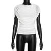 European Style Women's Solid Sleeveless Scarf Collar Top