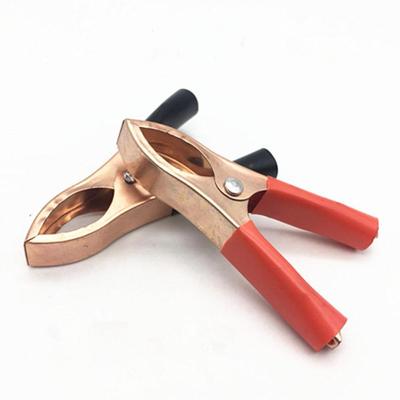 Spring Clip 30a Copper Plated Alligator Clips Inverter Connector Plug Long Crocodile Clip Red And Black 70mm Battery Clip