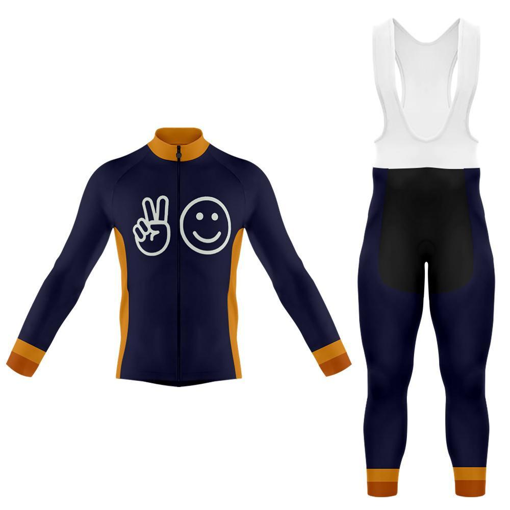Cross-border Long-sleeved Cycling Suit, Spring and Autumn Men's Quick-drying Breathable Bicycle Cycling Suit, Silicone Pad Trousers
