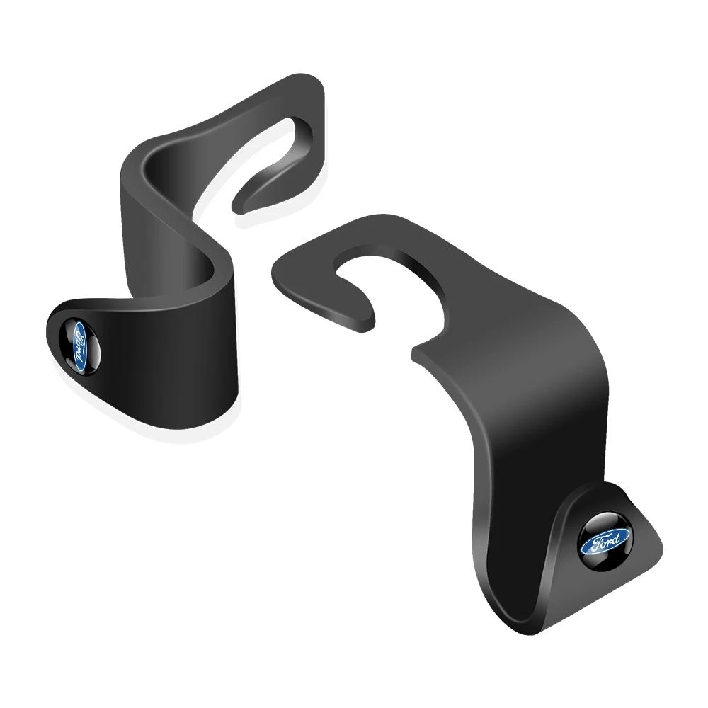 

Car Sticker 1/2PCS Car Hooks For Ford Mustang Focus Mondeo Fiesta Kuga Fusion Racing Car Clips Front Back Seat Headrest Organize