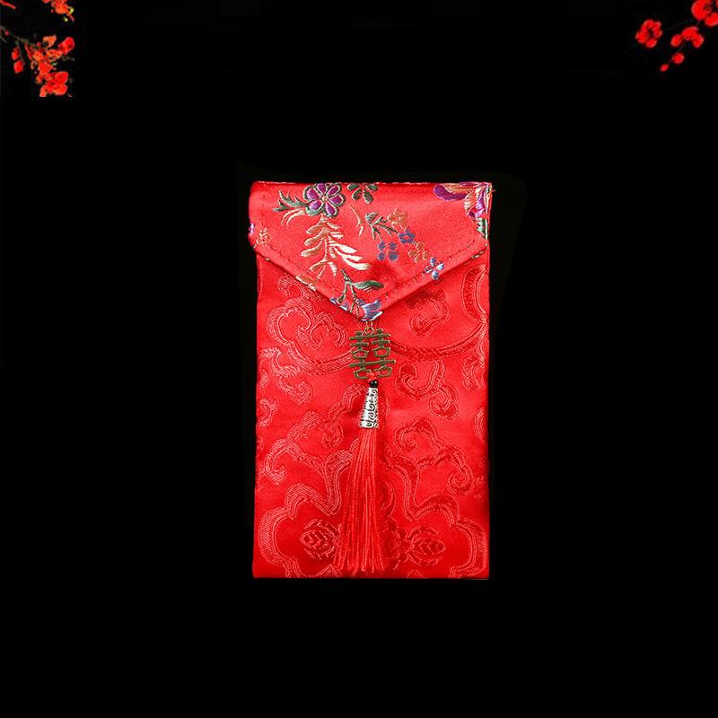2026 New Year Red Packets Birthday Brocade Money Bag Wedding Red Envelopes Dragon Phoenix Spring Festival Blessing Lucky Gift