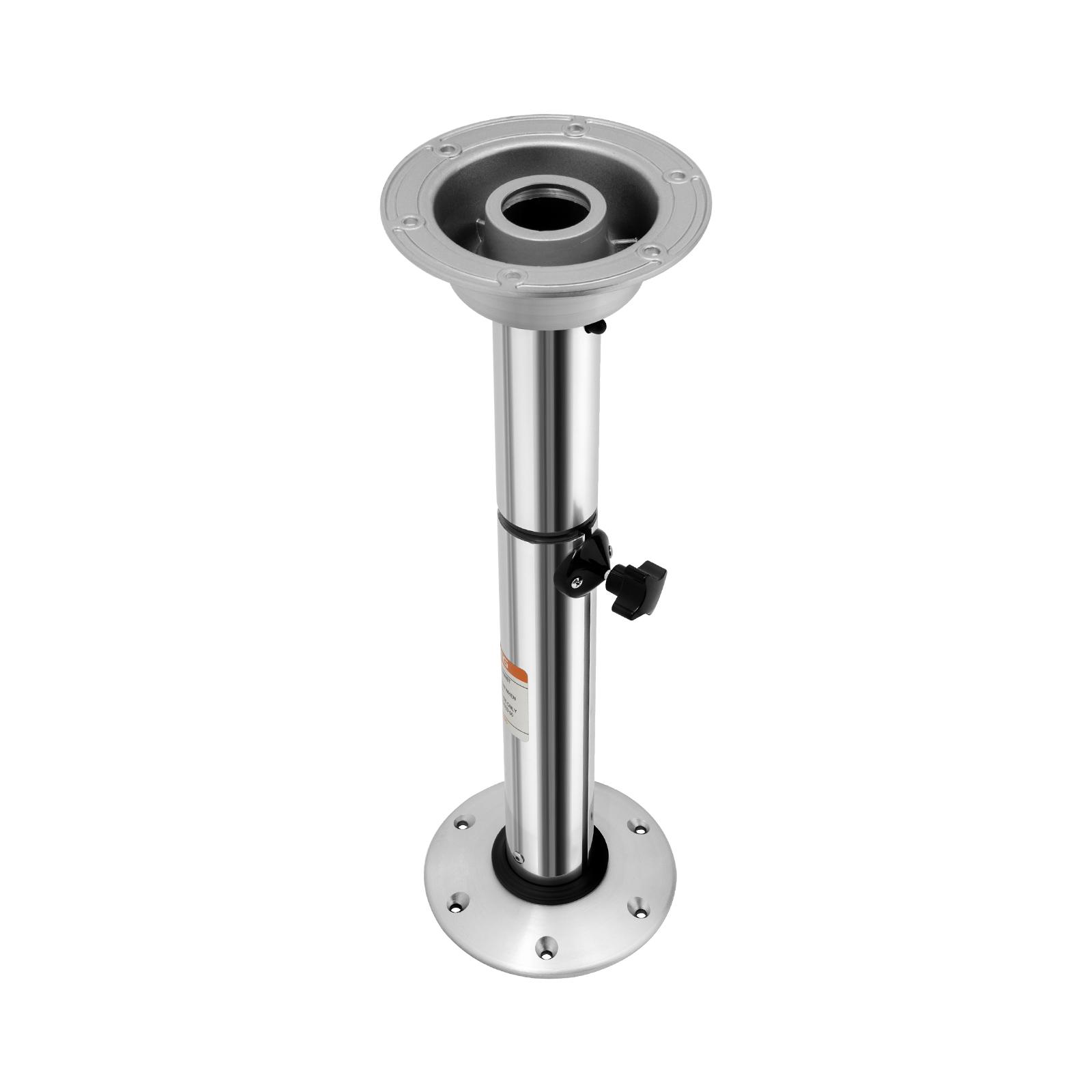 

Adjustable Table Pedestal Stand Base Telescopic Furniture Leg For RV Marine Boat Lightweight for Workrooms, Kitchens or Cabs срібний