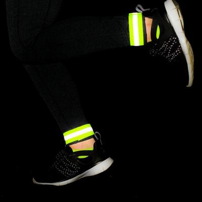Reflective Lightweight Elastic Ankle Band with Adjustable Hook and Loop Armband for Night Sports