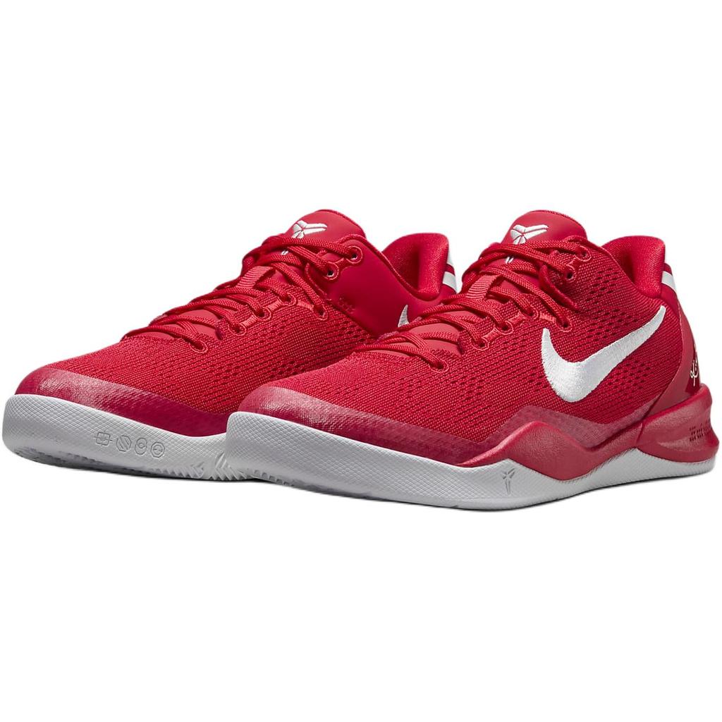 Nike Kobe 8 Slip Resistant Anti Kick Low Top Children's Basketball Shoes Red Sneakers FN0266-601