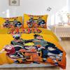 3pcs Naruto Design Quilt Cover Set - Soft and Cozy Bedroom, Guest Room and Dorm Decorative Bedding 3-Piece Set 1 Quilt Cover + 2 Pillow Shams.H06