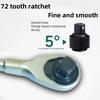 2-in-1 Hex Mini Ratchet Wrench Two-way High Precision Hex Bits Adapters Portable 1/4 Inch Drive Ratchet Adapter