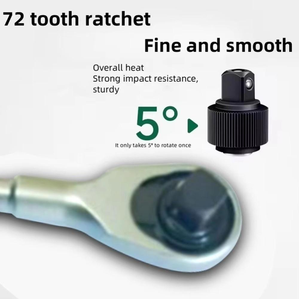 2-in-1 Hex Mini Ratchet Wrench Two-way High Precision Hex Bits Adapters Portable 1/4 Inch Drive Ratchet Adapter