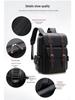 Large-Capacity PU Leather Backpack for Business, School, and Travel