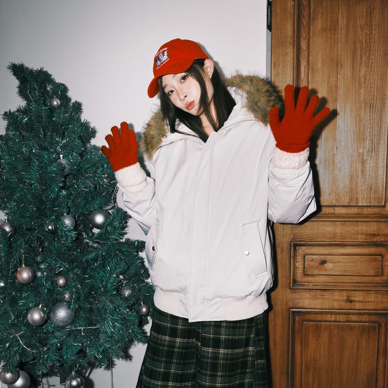 

LEMANISM Unisex Winter Parka with Faux Fur Hood S