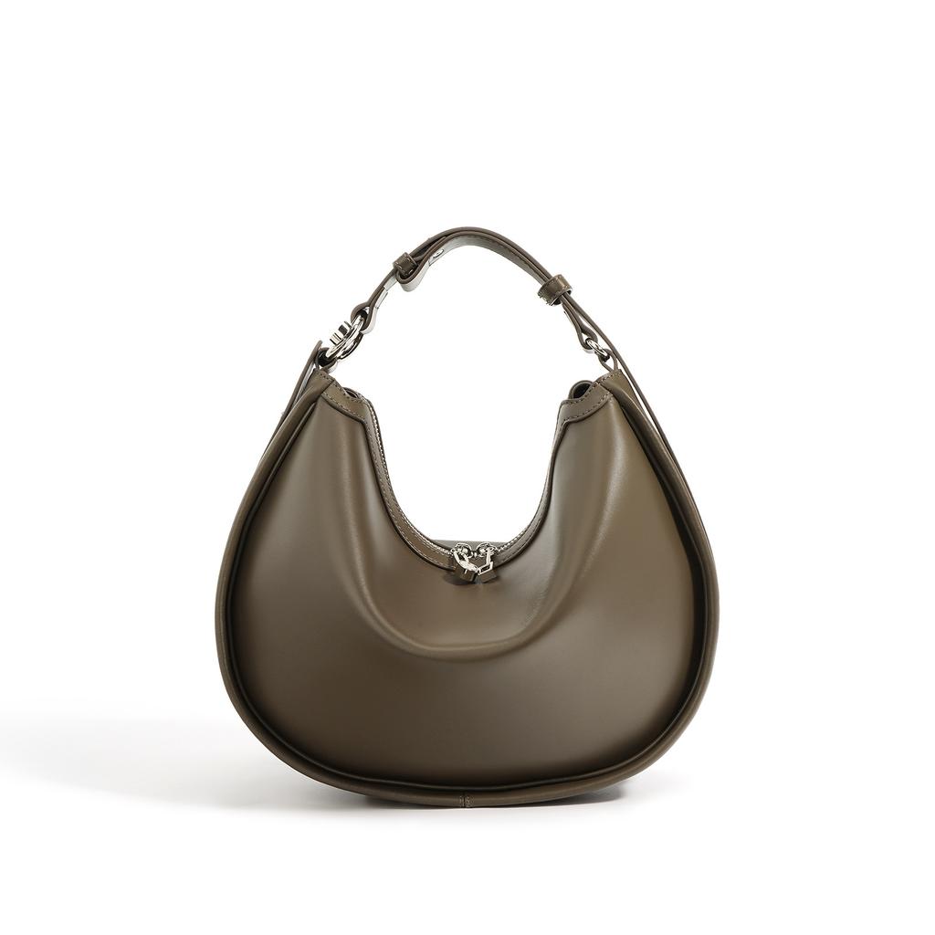 Niche High-end Fashion Crossbody Half Moon Bag Fashionable One Shoulder Crossbody Niche Design Handbag Women's Bag