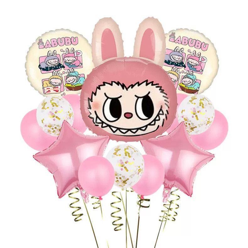 

Набор воздушных шаров, Парящие воздушные шары Лабубу, Шары на детский день рождения Laboub Balloon Set
