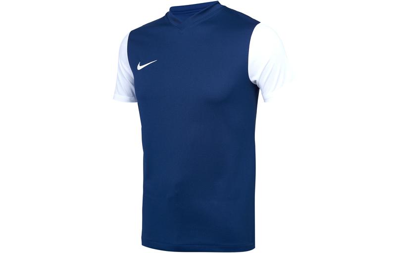 Nike T Shirts Men s Navy Blue V Neck Moderate Straight Fit DH8035-410 S