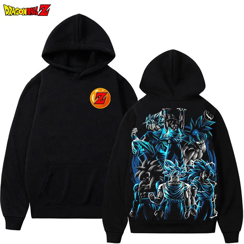 Мужская толстовка Dragon Ball Аниме толстовки Мужчины Женщины Уличная одежда Пуловер Харадзюку DBZ Обычная версия Толстовки Свитшот Одежда S