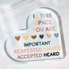 Psychotherapy Affirmations Heart - Mental Health Sign for Counselors & Classrooms