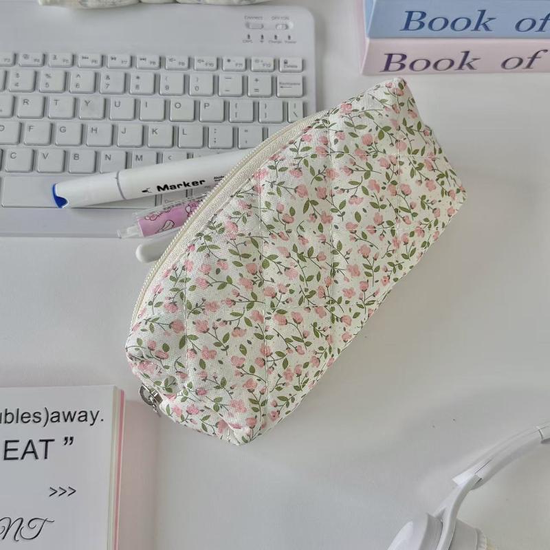 Urocza Kokardka z Motylem Kwiaty Wiśni Piórnik Duża Pojemność Torba do Przechowywania Artykułów Biurowych Wielofunkcyjna Kosmetyczka Pudełko na Artykuły Biurowe