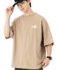 NEW ERA Cotton T Shirt Oversized Box Logo White Camel XL
