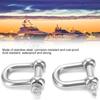 2pcs M18 Screw Pin Anchor Shackle 304 Stainless Steel Heavy Duty DShape Shackle for Chains Wirerope Lifting