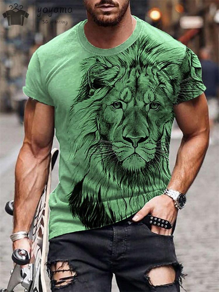 Ropa de Hombre Estampado de León de Verano Camiseta Manga Corta para Hombre Camiseta para Hombre Ropa con Estampado de León Ropa de Diseñador para Hombre Camiseta Oversize para Hombre