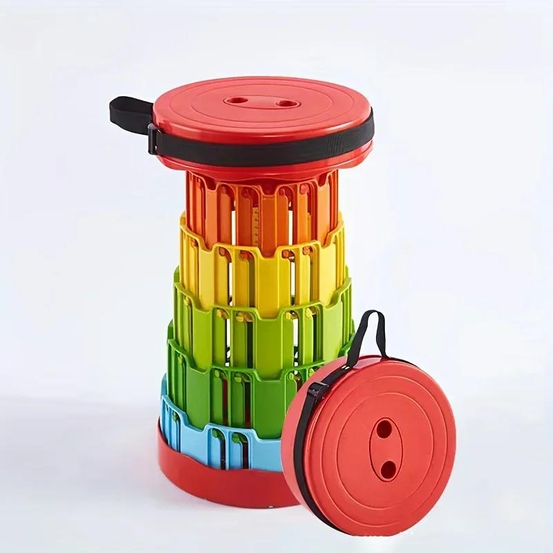 AdventureMate Ultra-Portable Folding Stool - Durable & Comfortable for Camping, Beach, Fishing  Quick Setup, Space-Saving Design