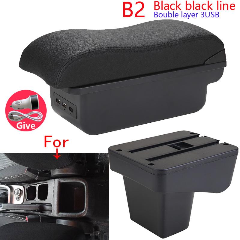 For Suzuki Vitara Armrest Box For Suzuki Vitara Car Armrest Curved Surface leather Simple installation Car Storage box Interior