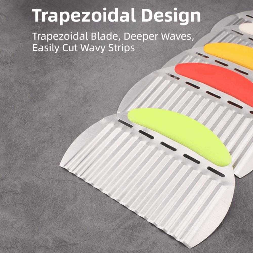Heavy Duty French Fries Cutter Ergonomic Handle Potato Slicer Easy Clean Crinkle Cutter  for Fruits