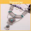 Simulation Ethnic Style Gemstone Decoration Women Necklace And Earring Set