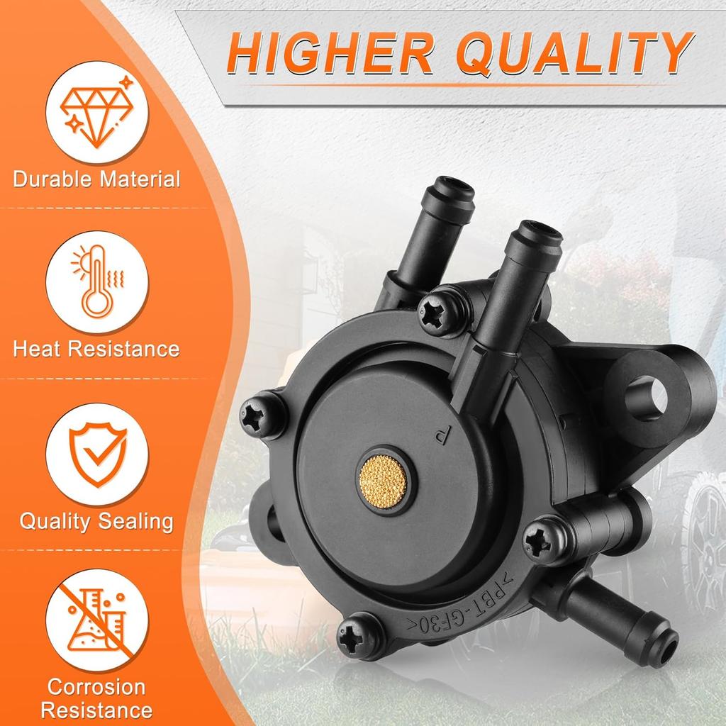 JUSTTOP Fuel Pump With Filter & Oil Hose, Compatible With Kohler 17HP-25HP, Briggs And Stratton, John Deere, Honda, Kawasaki, Yamaha Small Engine