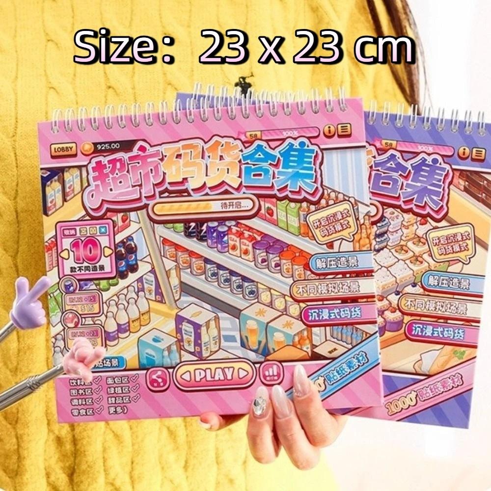 Creative 3D Sticker Book PET Mini Landscape Sticker New Pocket Sticker Book  DIY Activity