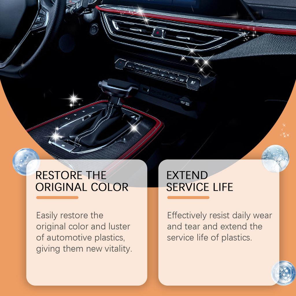 Car Black Plastic Polishing, Car Detailing And Maintenance Black Gloss Plastic Refurbishment And Agent 100ml