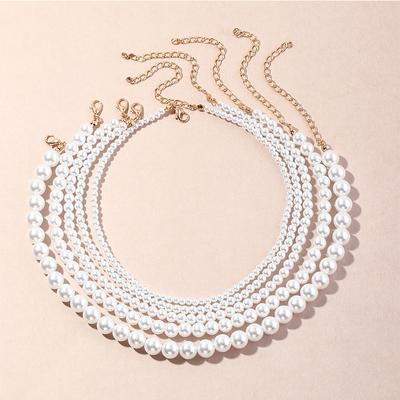 Vintage Imitation Pearl Choker Necklaces Chain Goth Collar For Women Fashion Charm Party Wedding Jewelry Gift Accessories