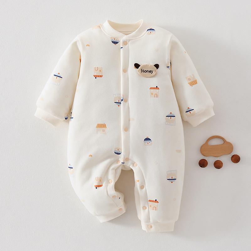 Baby Winter Cotton Romper With Thick Insulation For Newborns