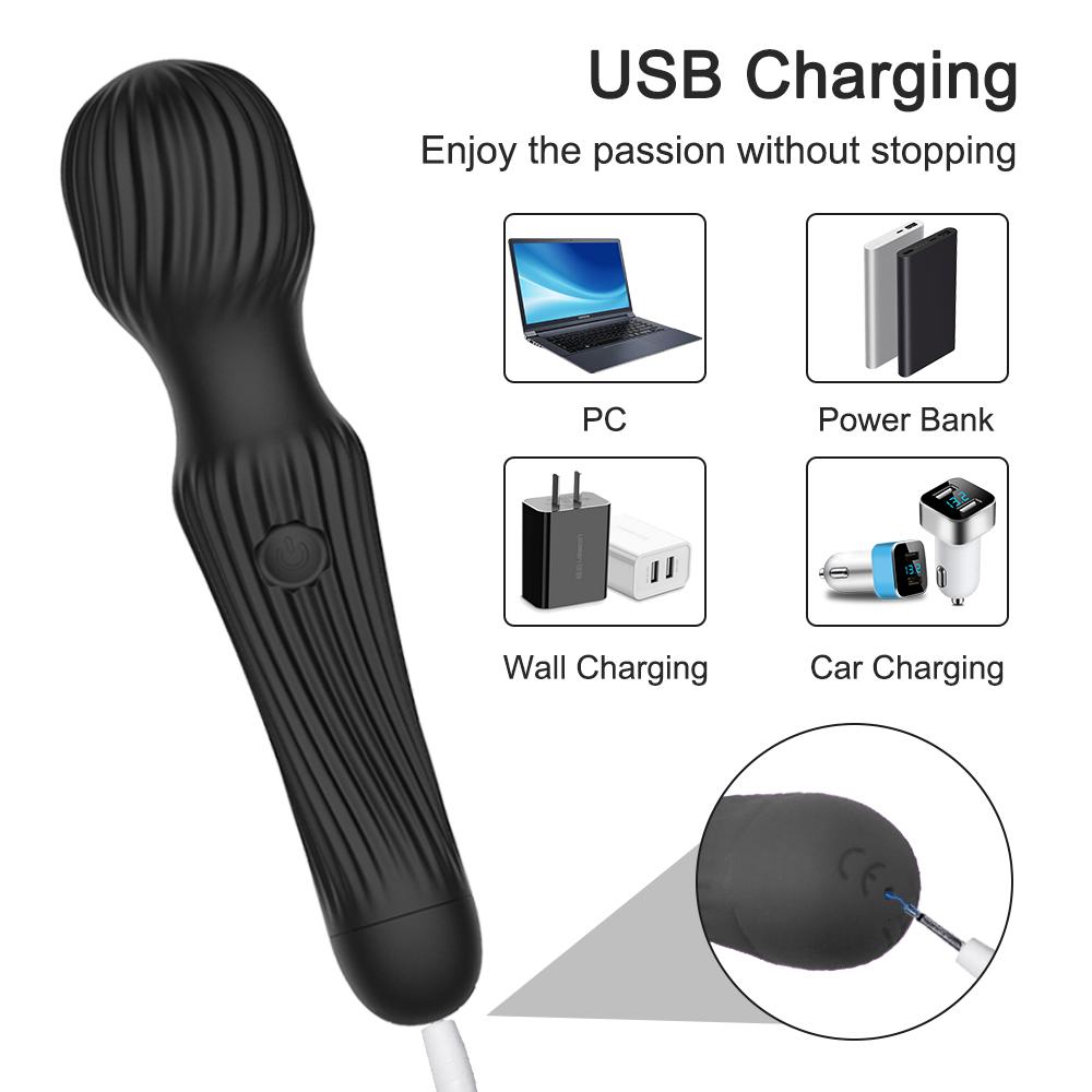 10 λειτουργίες δόνησης Παιχνίδια σεξ μαγικό ραβδί G Spot Pussy Vagina Clitoris Stimulator για γυναίκες ενήλικες