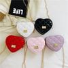 Pvc Heartshaped Mini Jelly Bag With Chain Strap For Kids Daily Use