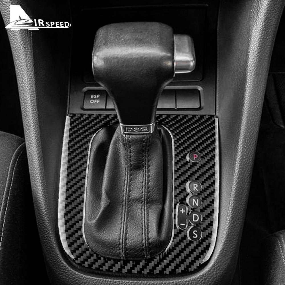 Real Soft Carbon Fiber Sticker for Volkswagen VW Golf 6 GTI R MK6 Scirocco 2009-2013 Gear Shift Panel Interior Trim Accessories