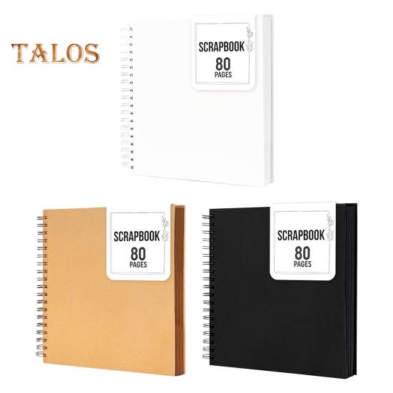 8/10-tommers utklippsbok fotoalbum 80 sider spiralbundet DIY hardt omslag spiral bryllup reise babyshower barn familie jubileum bildebok