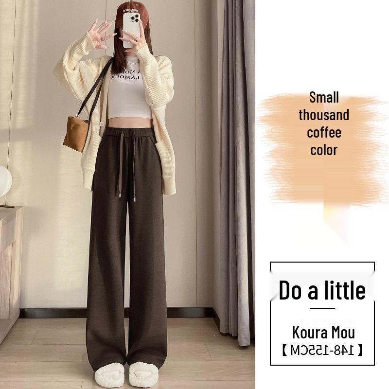 Spring High-Waisted Knitted Wide-Leg Pants for Women