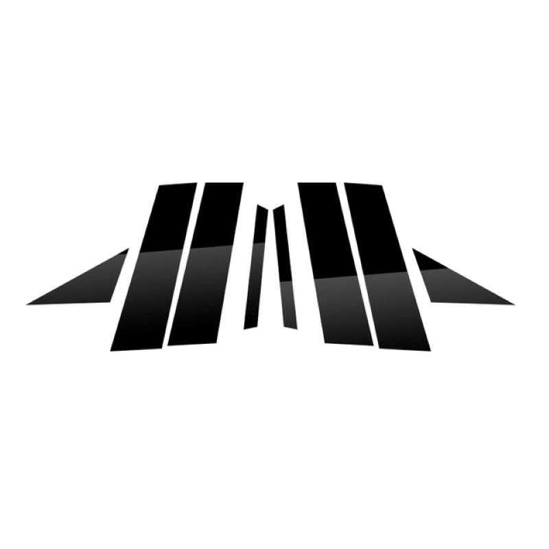 Carbon Fiber Black Car Window Door Column BC Pillar Post Cover Trim For Mazda 3 Axela   Mirror Effect PC